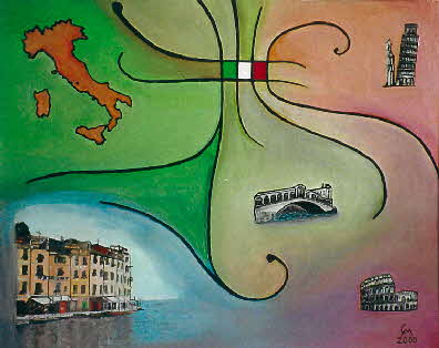 Italien - l auf Leinwand - 2000 - 50 x 40 cm - 700 €