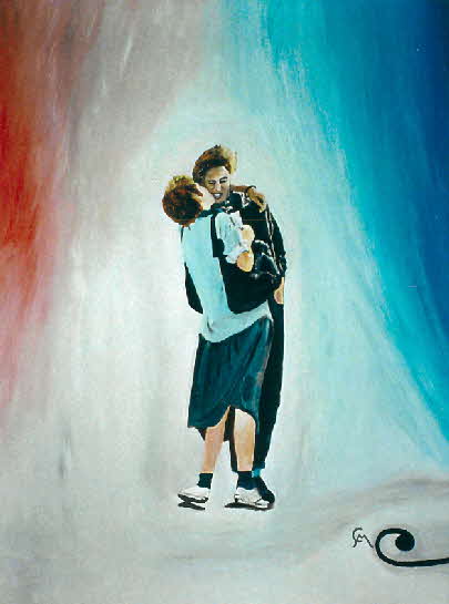 Der Kuss - l auf Leinwand - 1988 - 40 x 50 cm - 600 €