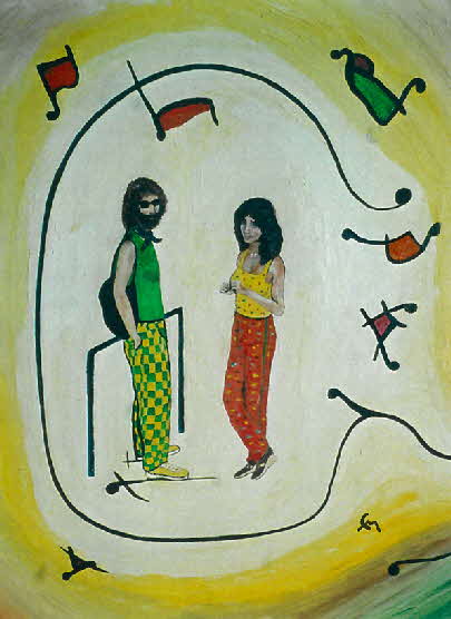 Paar auf Ibiza - l auf Leinwand - 1979 - 40 x 50 cm - 600 €